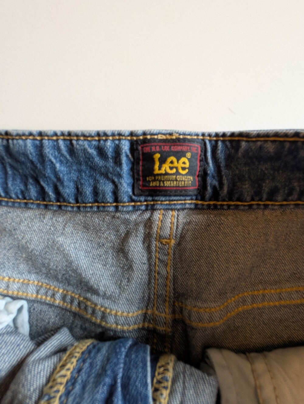 Lee Blue Denim Midi Skirt with Front Seam - Picture 4 of 5